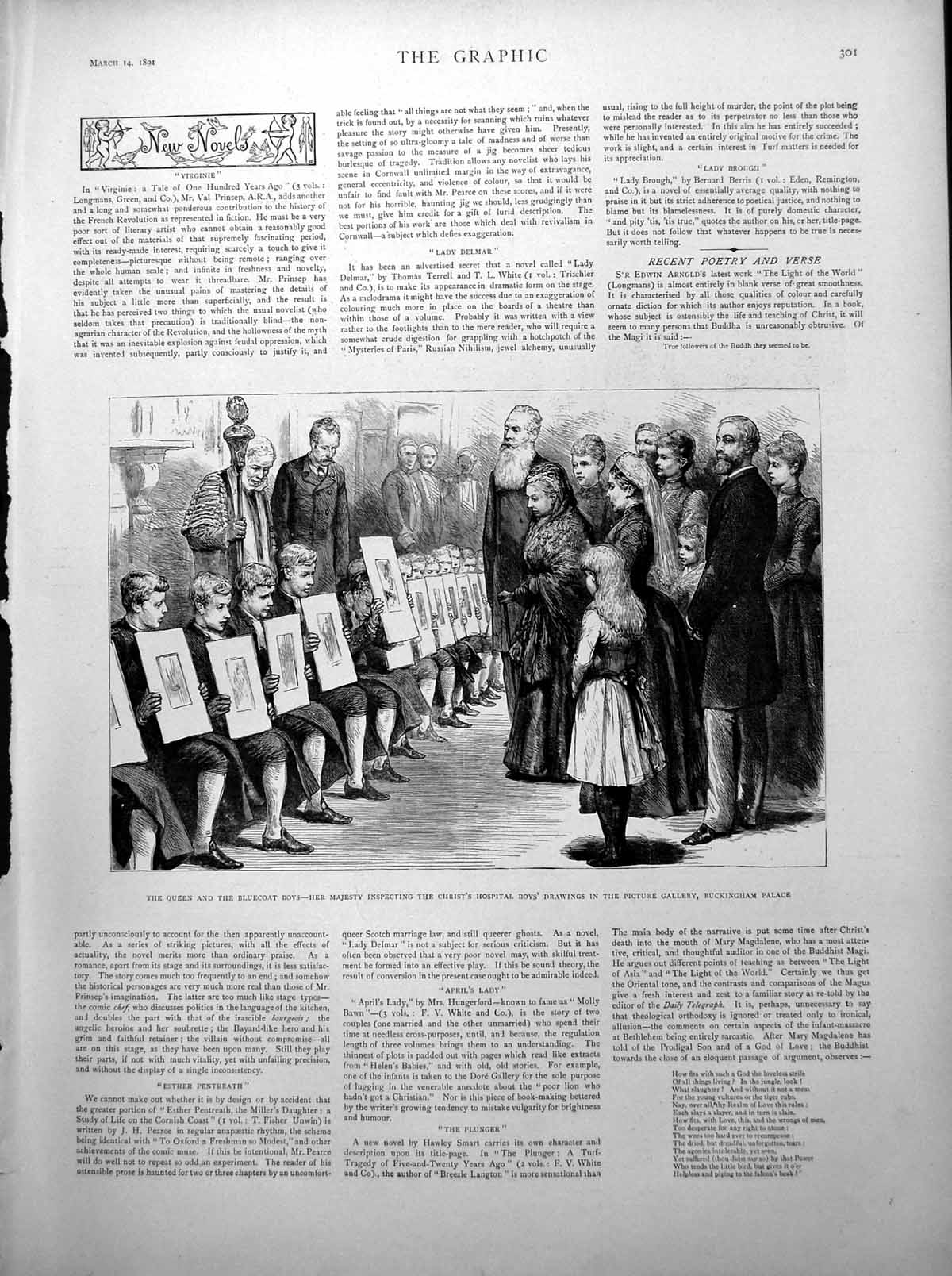Old Queen Bluecoat Boys Christ'S Hospital Macdonald Blake Canada 1891 Victorian