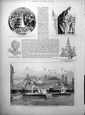 Old Royal Naval Exhibition Miniature Battle Warships Nelsons Coat 1891 19th