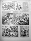 Antique Print Humorous Art Royal Naval Exhibition John Bull Press Gang 1891