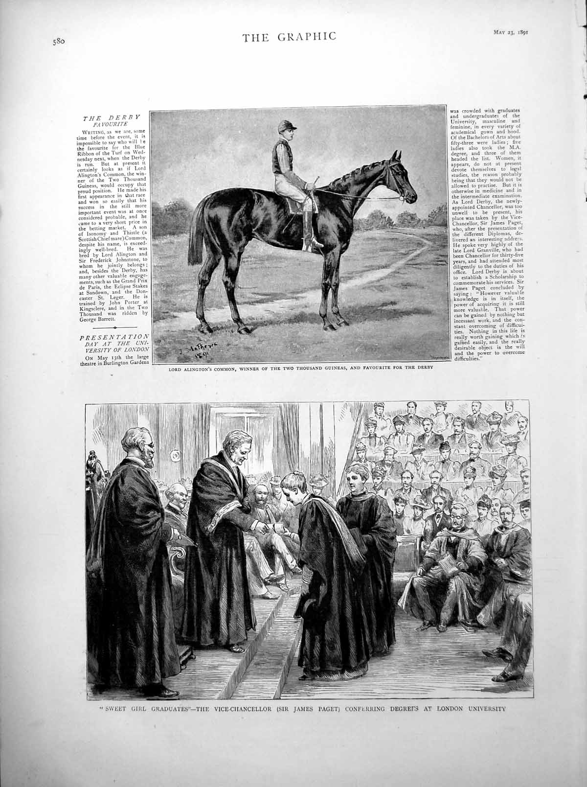Old Lord Adlingtons Common Girl Graduates London Yacht Club Cup 1891 Victorian