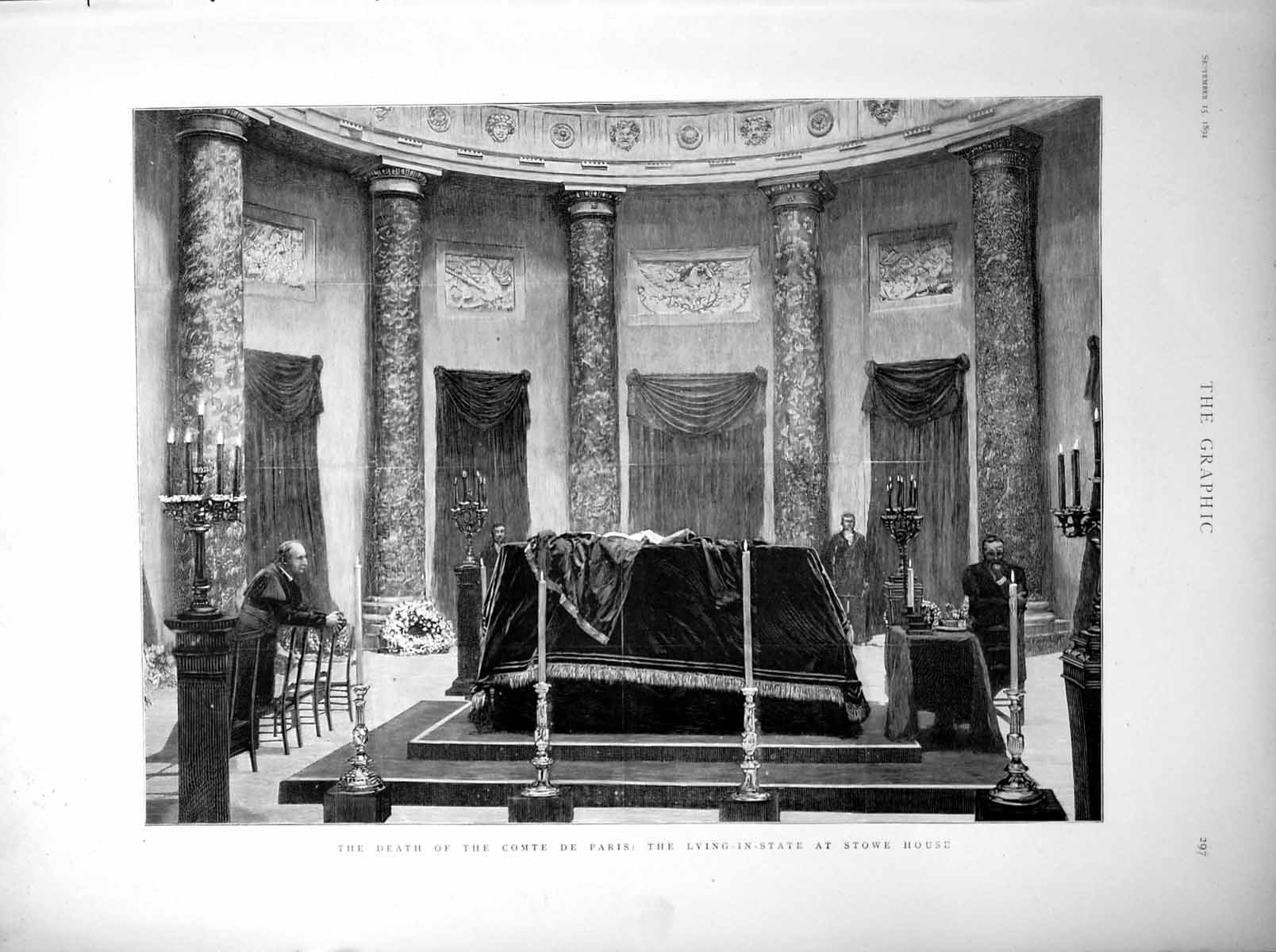 Old Death Comte De Paris Lying State Stowe House HNS Ringarooma 1894 Victorian