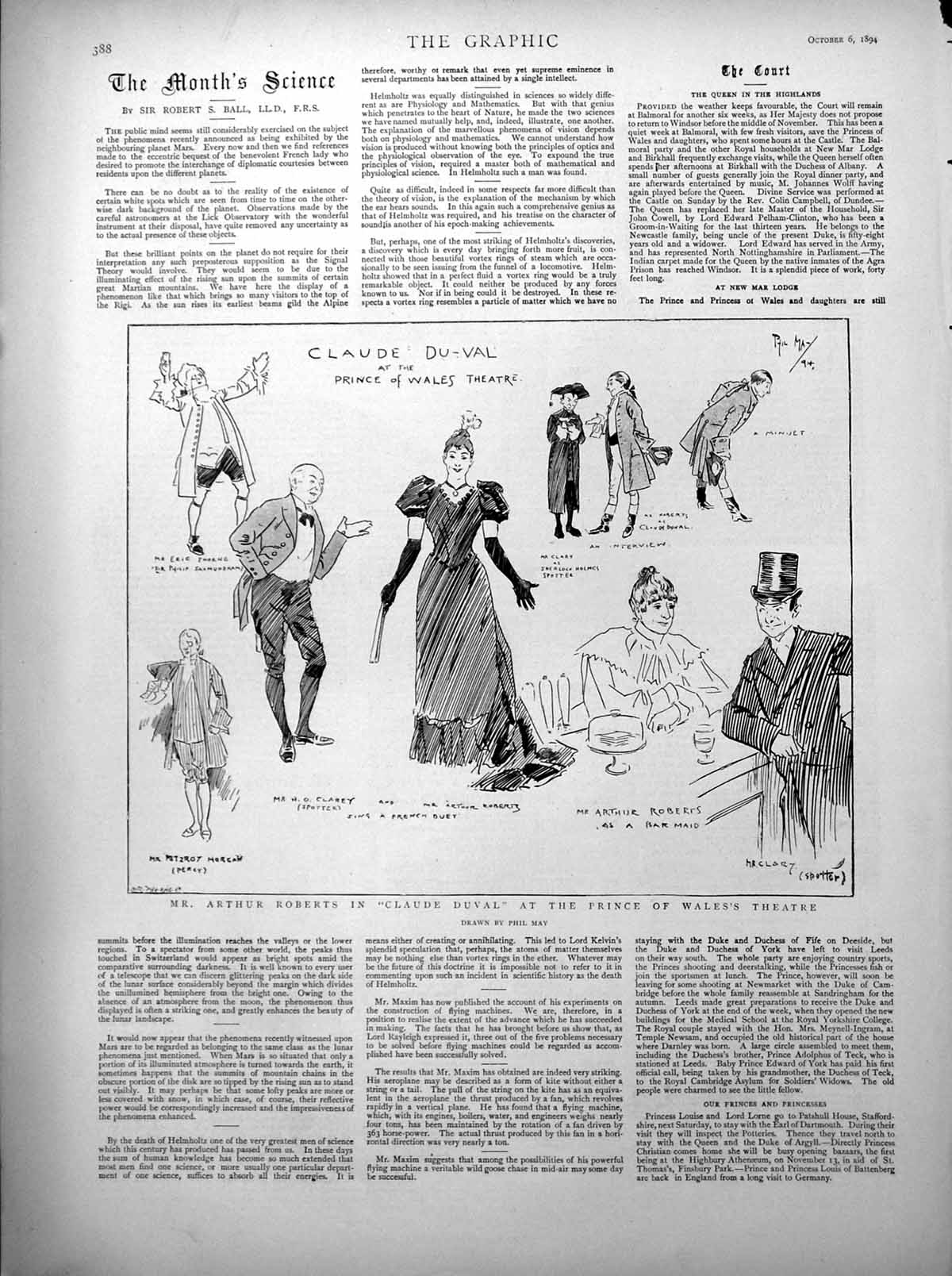 Antique Print Arthur Roberts Claude Duval M Decrais French Ambassador 1894 19th