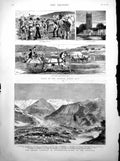 Old Print Banwell Horse Show Landslip Switzerland Sernf Opera House 1881 19th