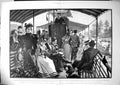 Antique Old Print Seine Steamboat Returning Paris From Seresnes People 1895