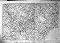 Antique Old Print Map Seat War Covers Prussia Saxony Wurtemberg Rhine 1870