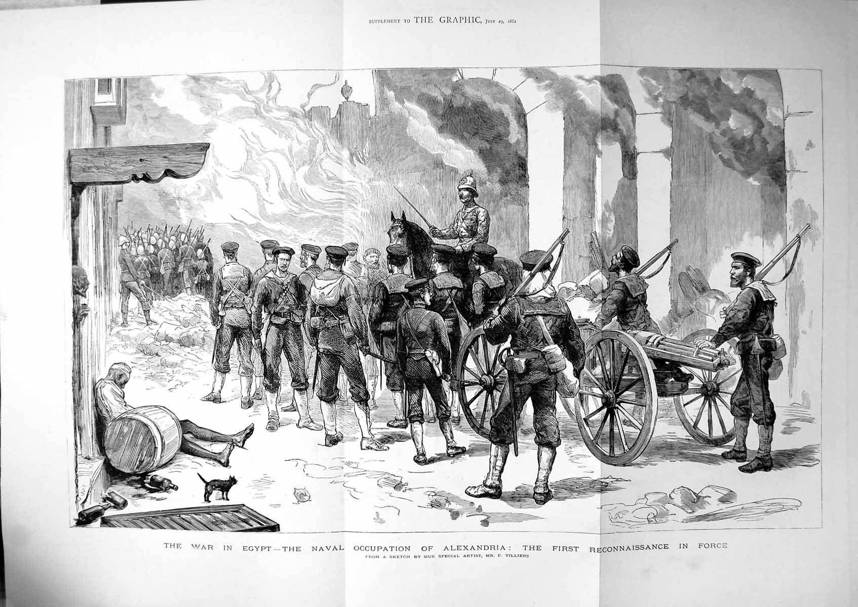 Old War Egypt Naval Occupation Alexandria First Reconnaissance 1882Victorian