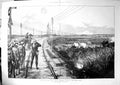 Old Print War Egypt Naval Brigade Skirmishing Front Ironclad Train 1882 19th