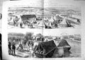 Old Print War Egypt Position Kassassin Tents Wounded Leaving Canal 1882 19th