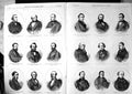 Antique Old Print The New Parliament Eighteen Portraits Men Viscount 1857 19th