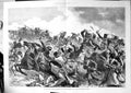 Original Old Antique Print Balaclava Charge Horses Siers Bayonets Rifles 1875
