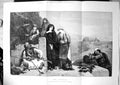 Antique Old Print The Captives Jaroslav Cermak Ladies Costume Men Pipe 1874