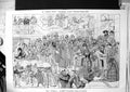 Antique Print St Stephens Review Presentation Cartoon Stores Votaries 1884