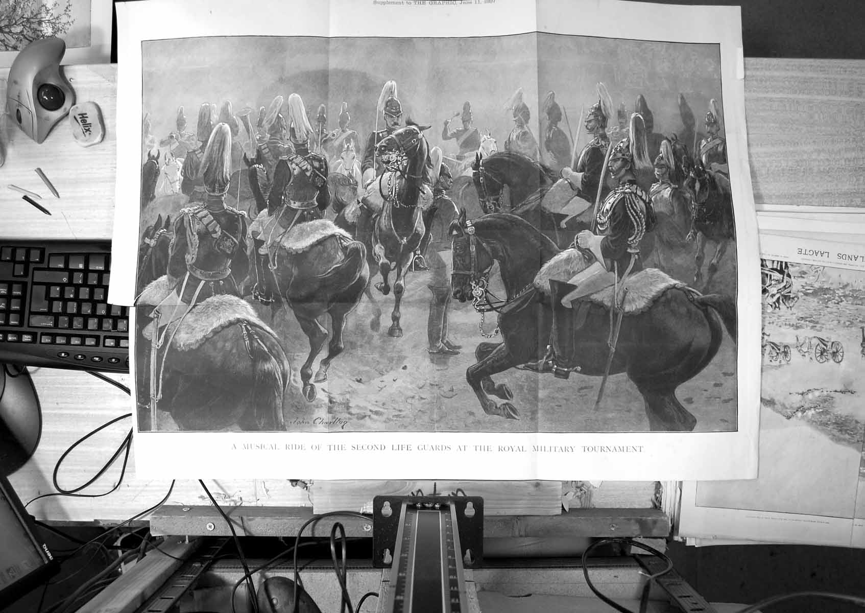 Old Print Musical Ride Second Life Guards Royal Military Tournament 1887 19th