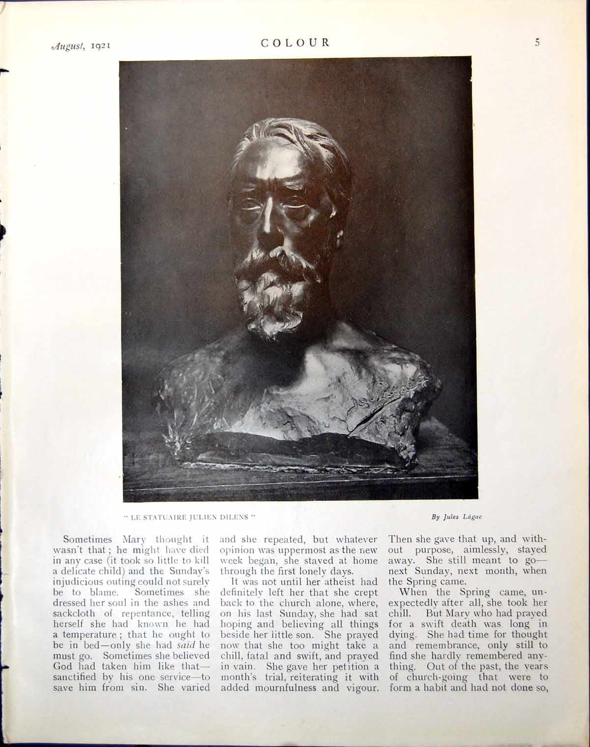 Old Le Statuare Julien Dilens Jules Lagae Landscape Asturius Spain 1921 20th