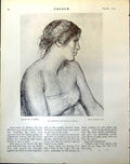Original Old Vintage Print Head A Girl G Clausen 1921 20th Century