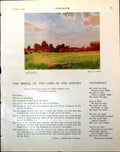 Old Landscape Pastel An Cotterell Green Fields Yellow Buildings 1921 20th
