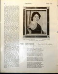 Antique Old Print Mrs Lawrence Strauss Maxwell Armfield Portrait Lady 1921 20th