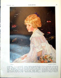 Old Lassie Maurice Fromkes Little Girl Pinkish White Dress Flowers 1921 20th