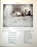 Antique Old Print The Thunderstorm E Blampied Etching Cattle Man Field 1921