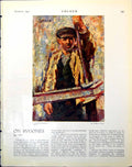 Old Print A Shipworker William Conor Girl From Etching Gl Brockhurst 1922 20th
