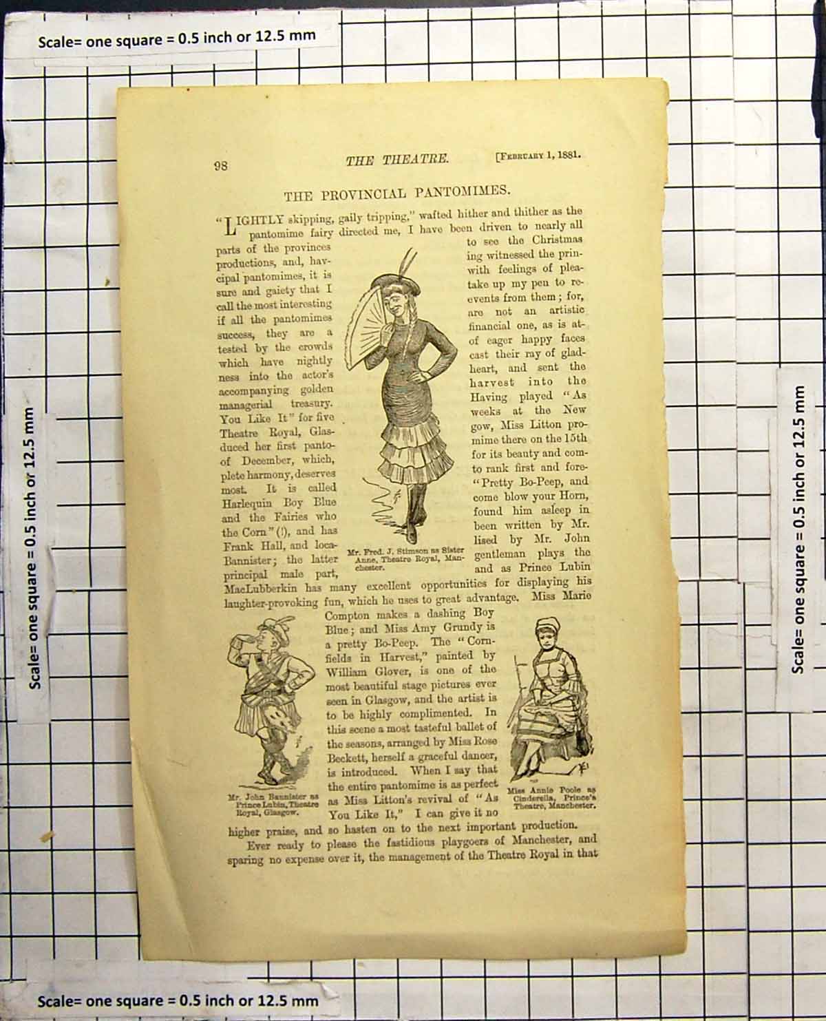 Old Provincial Pantomimes Fred Stimson John Bannister Annie Poole 1881 19th