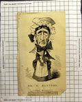 Antique Old Print Mr E Danvers The Widdy Dame Hatley Black Eyed Susan Dress