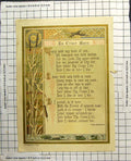 Antique Old Print Illustration Wade Roninson Poem In Cruce Spes. Bullrushes
