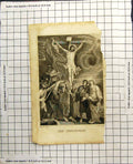 Old Antique Print The Crucifixion Jesus Cross Onlookers Guard Horseback