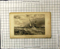Antique Print Homeward Bound Ships At Sea Returning Land Buoy Choppy Water
