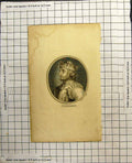 Original Old Antique Print Stephen Portrait Fougeron Sculp Crown Robes