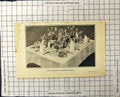 Old Print Table Decoration With Daffodils And Smilax Table Linen Glasses