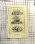 Antique Old Print Biscuits A La Vincent Pate A La Francaise Haddock Croutes
