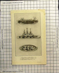 Old Print Petites Cremes Jambon Glacee Galantine Volaille Salmon Darioles