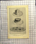 Old Print Parisian Fruit Timbale Lemon Souffle Ballettes Rouges In Cases