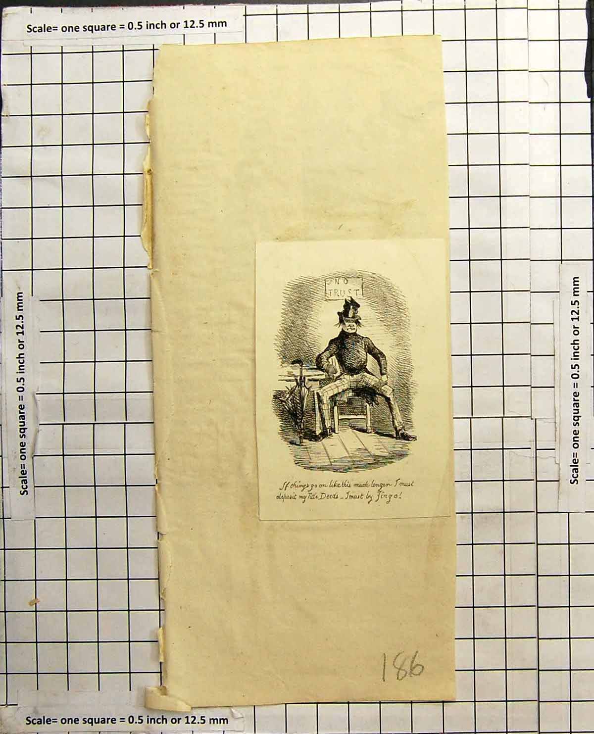 Antique Print Man Met Hard Times Title Deeds Christmas Boxes Little T Shop