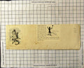 Old Print Man Seated Bread Cheese Napkin Train Horse Procession Elephant 19th