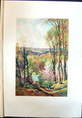 Old Antique Print Path Ferry Quarry Woods Marlow Bucks Landscape Colour