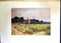 Original Old Antique Print View Bisham Berks Landscape Colour