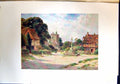 Original Old Antique Print View East Hagbourne Berks England Landscape Colour