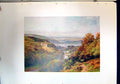 Original Old Antique Print View Oakhampton England Landscape Colour