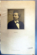 Original Old Antique Print Portrait Grieg