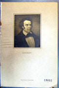 Original Old Antique Print Portrait Schubert