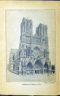 Original Old Antique Print Architecture Building Reims Cathedral