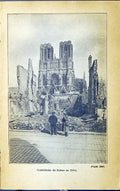 Antique Old Print Architecture Building Reims Cathedral Man Lady Photograph