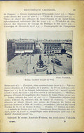 Original Old Antique Print Architecture Building Palace Royale Reims Statue