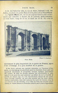 Original Old Antique Print Porte Mars Arches Architecture Reims