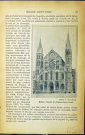 Antique Old Print Architecture Building Reims Cathedral Portail Saint-Remi