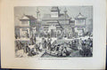 Old 1880 Human Races Humaines Figuier Port Shang-Hai China Batiment D Victorian