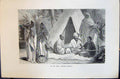 Old 1880 Human Races Humaines Figuier Tente D'Arabes Nomades Tent Cam Victorian