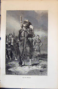 Old Print Francais French Siers War Uniform 1880 Human Races Humaines Fi 19th